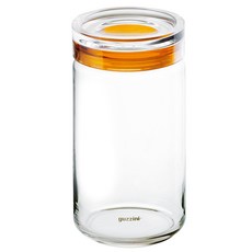 guzzini Latina 圓形玻璃保鮮罐 橘色 XL, 1500cc, 1個
