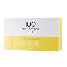 어퓨 100 퓨어 코튼 화장솜, 100개입, 1개