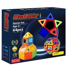맥킨더 Starter set 자석블록 64p, 혼합 색상, 1개