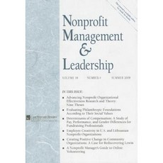 Nonprofit Management & Leadership Volume 18 Number 4 Paperback, Jossey-Bass