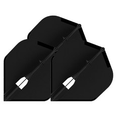 L Flight香檳飛鏢鏢翼 標準, 黑色的, 3片