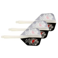 CONDOR YANMAR FINK Dart Flight Small S 21.5mm, 白色的, 3片