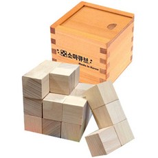 고나토이즈 우드랜드 원목 소마큐브 + 원목케이스, 혼합 색상, 1개