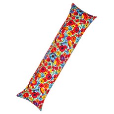 Ein Haus 藝術花圖案設計抱枕套, 紅色