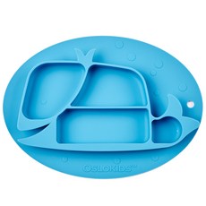 OSLO 孩童吸盤式動物餐盤, 鯨魚款