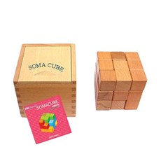 고나토이즈 가베가족 큰솔 원목소마큐브 + 포켓북 나무 KS1507, 1개