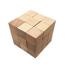 고나토이즈 우드랜드 원목 소마큐브 + 종이케이스, 혼합 색상, 1개