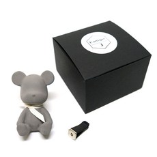 Latique J BE@RBRICK 暴力熊石膏擴香 灰色 + 補充油 + 夾子, 嬰兒爽身粉