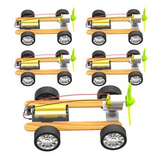 향앤미과학 STEAM 사이언스 삼엽 싱글 전동 풍력 자동차 실험세트, 5개입