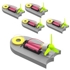 향앤미과학 STEAM 사이언스 전동 풍력 수상 보트 실험세트, 5개입