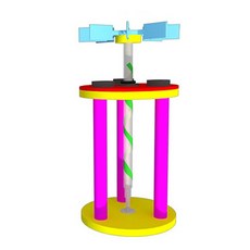 향앤미과학 STEAM 사이언스 공중부양 회전 자석팽이 실험세트 프로펠러형, 1개