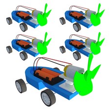 향앤미과학 STEAM 사이언스 각도조절 전동 풍력 보트카 실험세트, 5개입