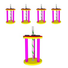 향앤미과학 STEAM 사이언스 공중부양 회전 자석팽이 실험세트 일반형, 5개입