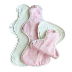 CottonRepublic 棉花共和國 花朵印花蝶翼夜用型布衛生棉, 3片, 1個