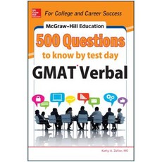 McGraw-Hill Education 500 GMAT Verbal Questions to Know by Test Day Paperback
