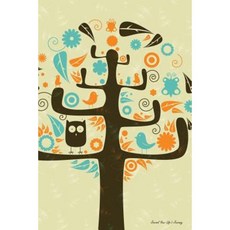 Journal Your Life's Journey: Retro Tree Abstract Lined Journal 6 X 9 100 Pages Paperback, Createspace Independent Publishing Platform