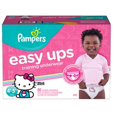 팸퍼스 이지업 트레이닝 팬티형 기저귀 여아용 4T~5T(17kg~), 86매, 4단계