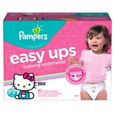 팸퍼스 이지업 트레이닝 팬티형 기저귀 여아용, 80매, 2단계