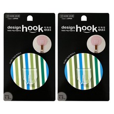 코쿠보 매직후크 세로줄 4색, 혼합 색상, 2개입