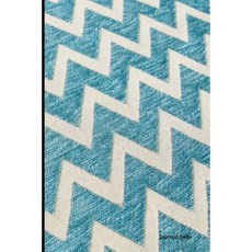Journal Daily: Blue Chevron Lined Blank Journal Book 6 X 9 200 Pages Paperback, Createspace Independent Publishing Platform