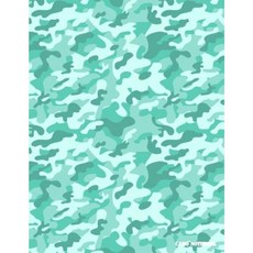 Camo Notebook: Turquoise Camouflage 144 Pages Paperback, Createspace Independent Publishing Platform