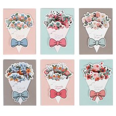 Toctoc Fancy 花卉造形卡片組 顏色隨機出貨 1組, 混色