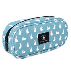 TOCTOC 動物圓形鉛筆盒, 兔子(天藍色), 1個