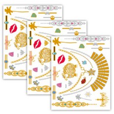 뷰티팝 타투 스티커 A, 17, 3개입