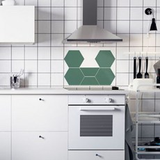 UNIQUE 廚房浴室紙阻燃六角墨綠色KS60-003, 5件