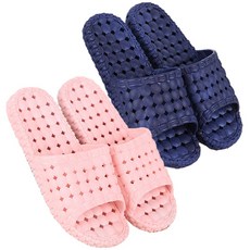 River Green 每日浴室拖鞋 女款桃色 + 男款海軍藍, 1個