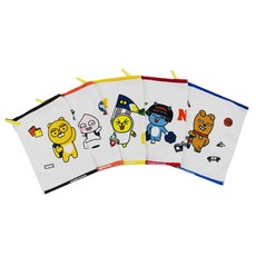 Kakao Friends刺繡擦手巾, 混色, 1套