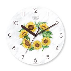 HAPPYVIRUS 일러스트 벽시계, 1053해바라기