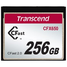 Transcend 創見 CFast 2.0 CF 記憶卡 CFX650, 256GB, 1個