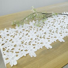 happytool 花園藤蔓桌旗墊, 白色, L(270 x 30cm)