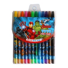 마블 어벤져스 빙글빙글 색연필 랜덤 발송, 12색