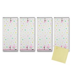 송월타월 쓸쓸한 토끼 세면타올 4p + 테리베이커리 고리 타올 랜덤 발송, 봄, 1세트