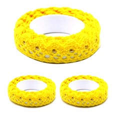 DONNA&DECO 蕾絲膠帶, 黃色的, 3片