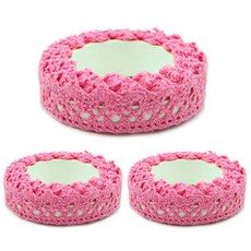 DONNA&DECO 蕾絲膠帶, 深粉色, 3片