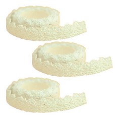 DONNA&DECO 蕾絲膠帶, 白色的, 3片