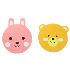Hwangssinaedosirak 便當貼紙 兔子 108p + 熊 108p, 1套, 混合顏色