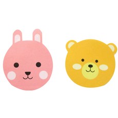 Hwangssinaedosirak 便當貼紙 兔子 84p + 熊 84p, 混合顏色, 1套