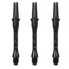 LSTYLE 다트샤프트 슬림 SiLent 300mm, 블랙 카본, 3개