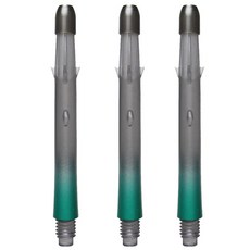 LSTYLE 다트샤프트 락 스트레이트 330mm, 블랙 그라데이션 그린, 3개