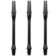LSTYLE飛鏢鏢桿鎖緊 細 440mm, 黑色的, 3片
