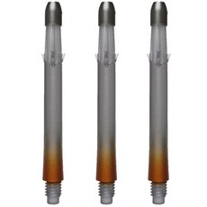 LSTYLE 다트샤프트 락 스트레이트 330mm, 블랙 그라데이션 레드, 3개
