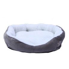 Dr.Mini 고양이 앤 강아지 양털 보들 방석, 그레이, 1개