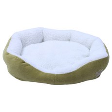 Dr.Mini 고양이 앤 강아지 양털 보들 방석, 그린, 1개