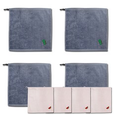 Songwol 松月 保育園角色哥裡毛巾第 2 季霸王龍 4p + 西瓜 4p 套組, 灰色（暴龍）、粉色（西瓜）, 1套