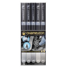 CHameLeon 漸層麥克筆組 灰色調 CT0509, 5 種顏色, 1套