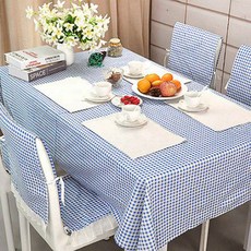 ecody Cozy 粉彩格紋桌布, 藍色, 90 x 90 cm
